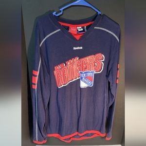 New York Ranger Pull Over Long Sleeve Shirt